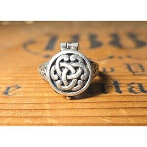 Celtic Poison Ring Vintage sterling silver ring sz 5